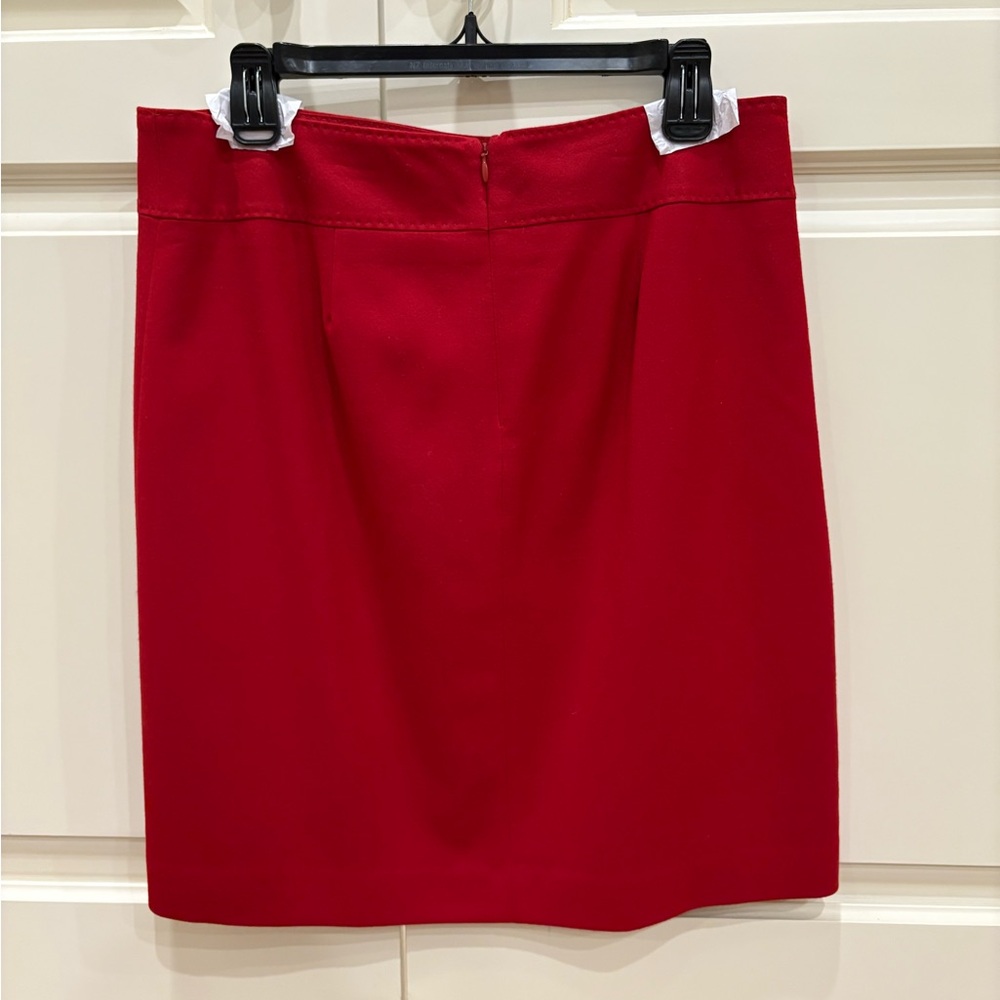 Talbots Vibrant Red Pencil Skirt
